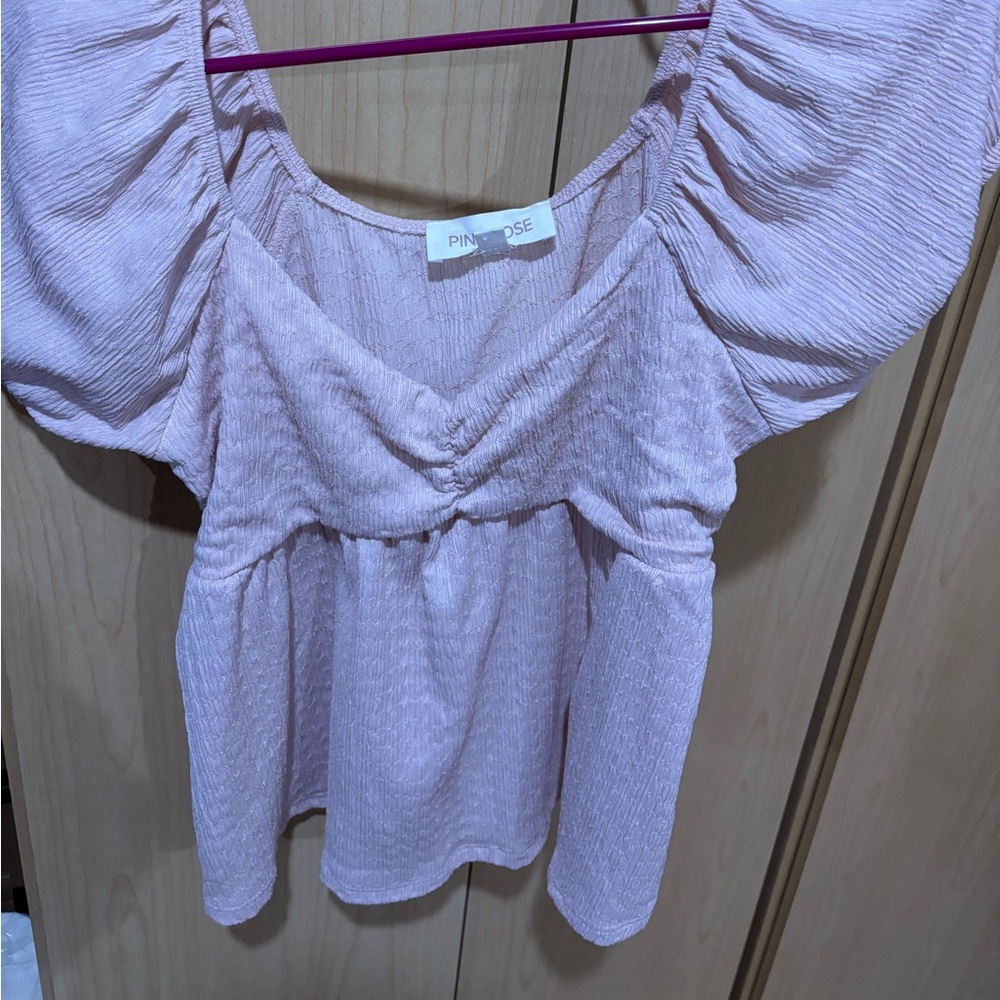 Pink rose top